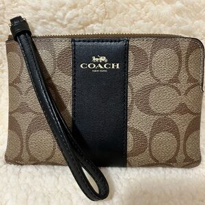 Coach Brown and Black Wristlet
